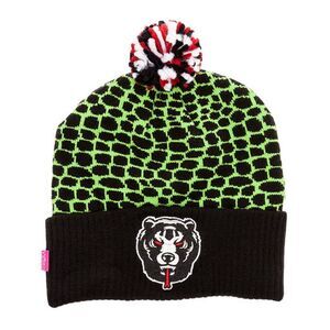 Mishka Mens The D.A. Snakebite Pom Beanie Hat, NWT